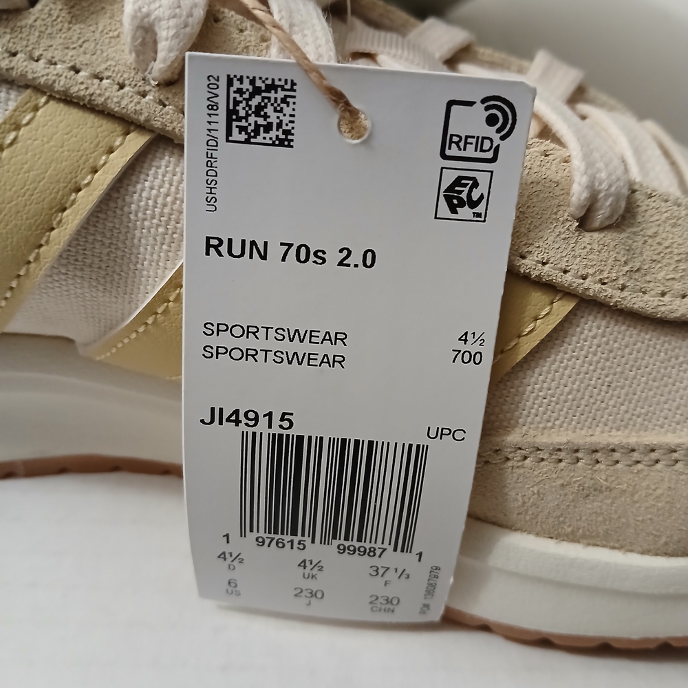 Adidas Women's Cream Sneakers Size 6 New $55 - Picture 2 of 13